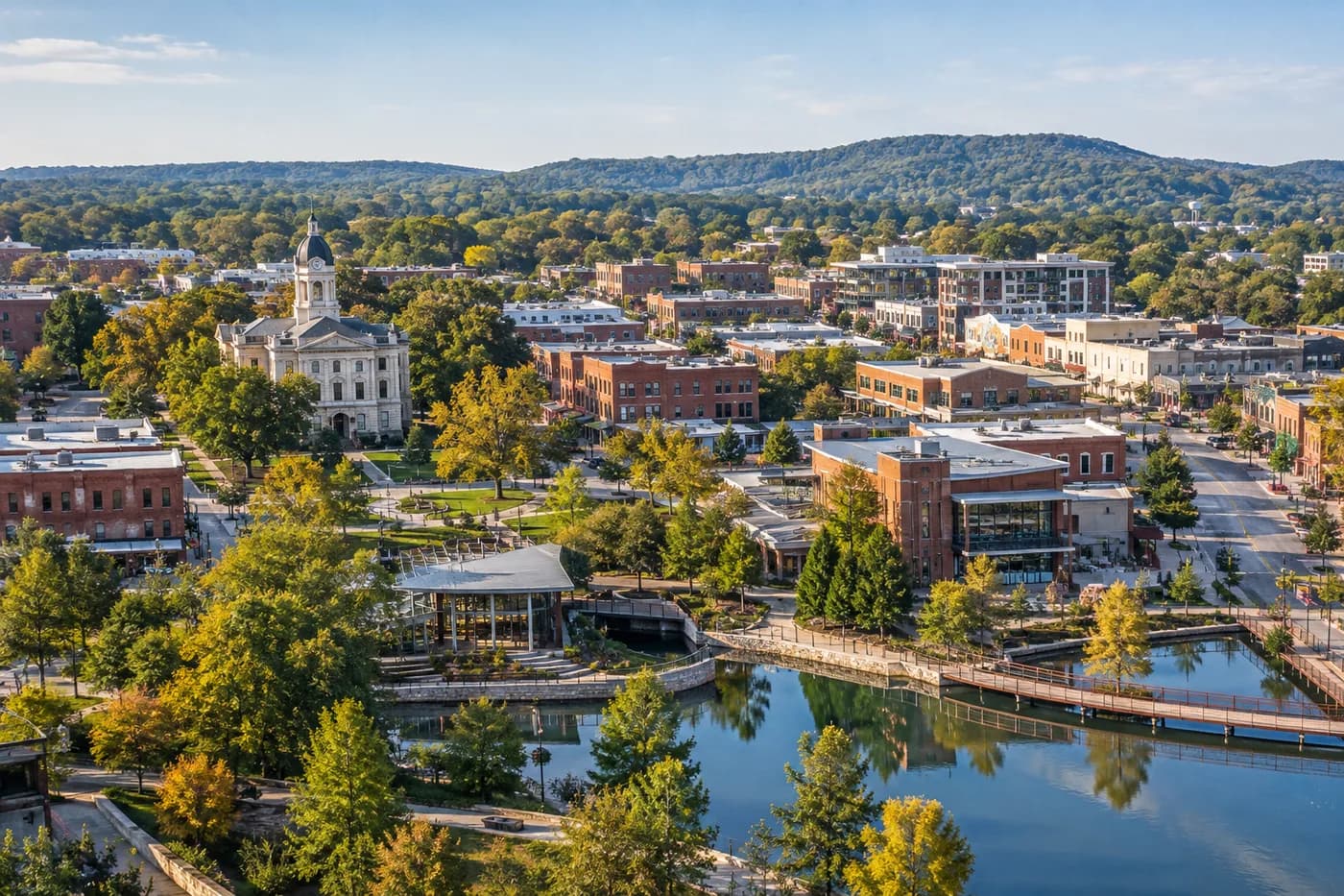 Bentonville, Arkansas cityscape