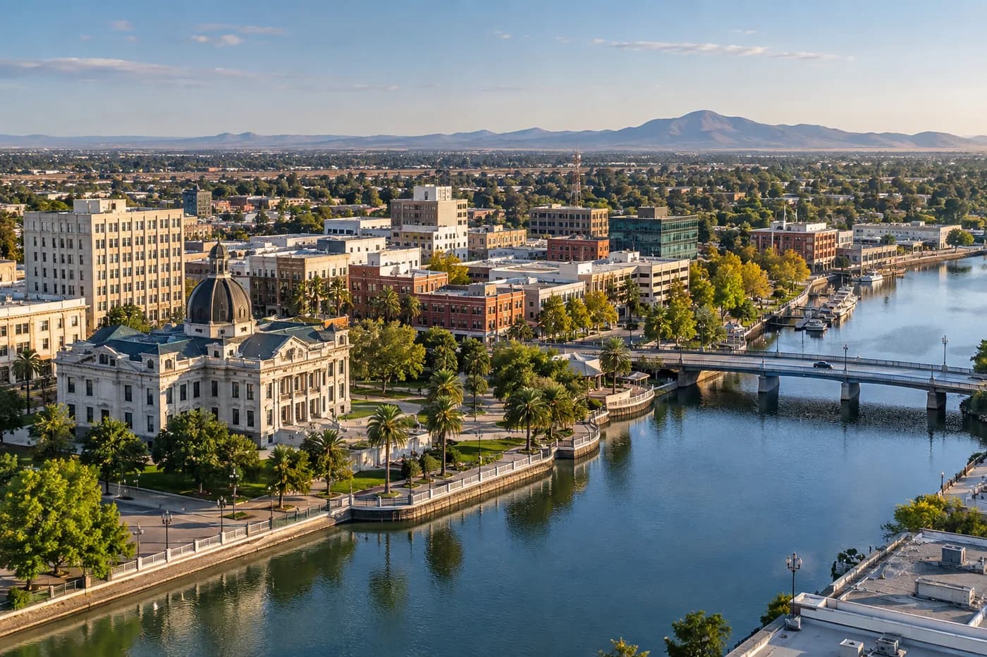 Stockton, California cityscape