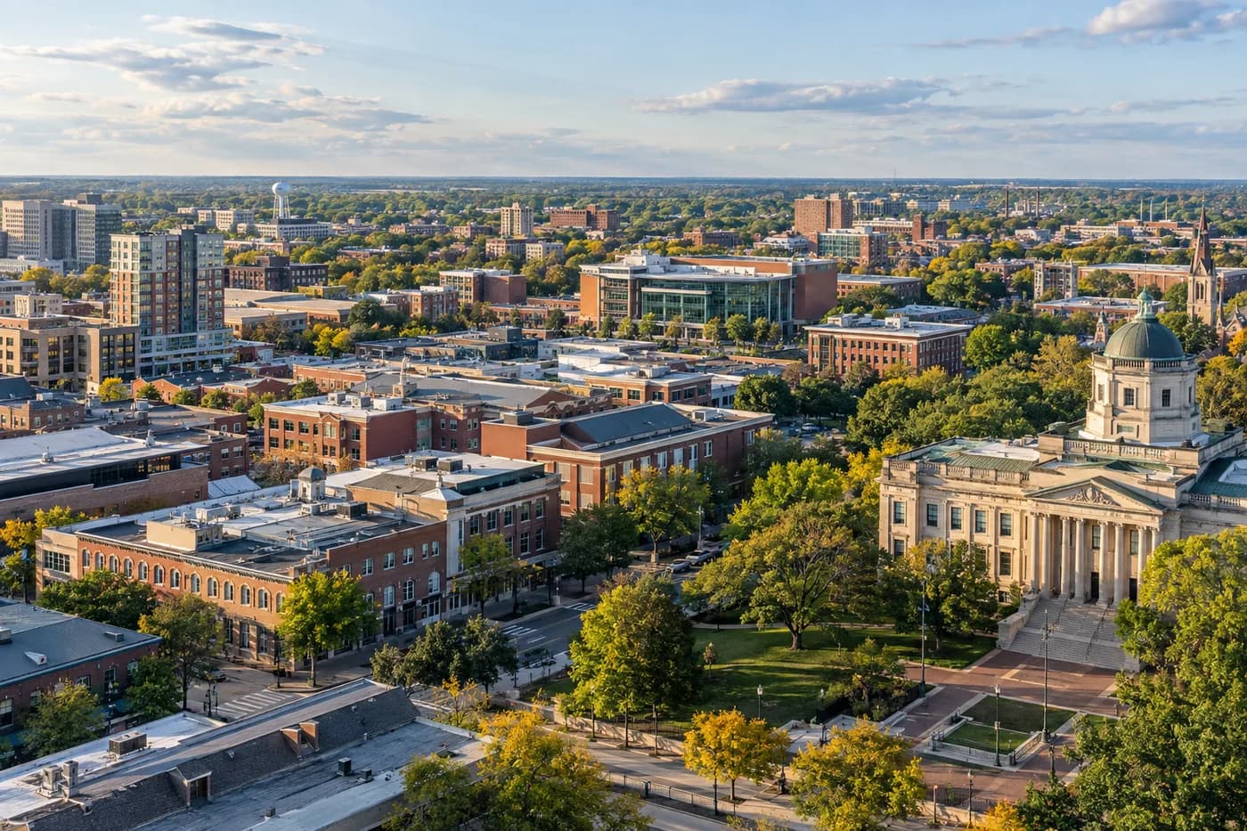 Champaign, Illinois cityscape