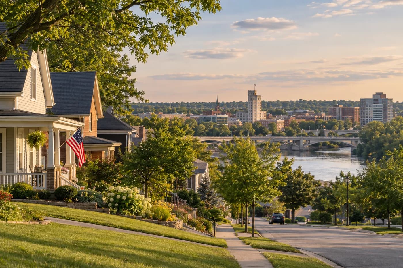 Elgin, Illinois cityscape