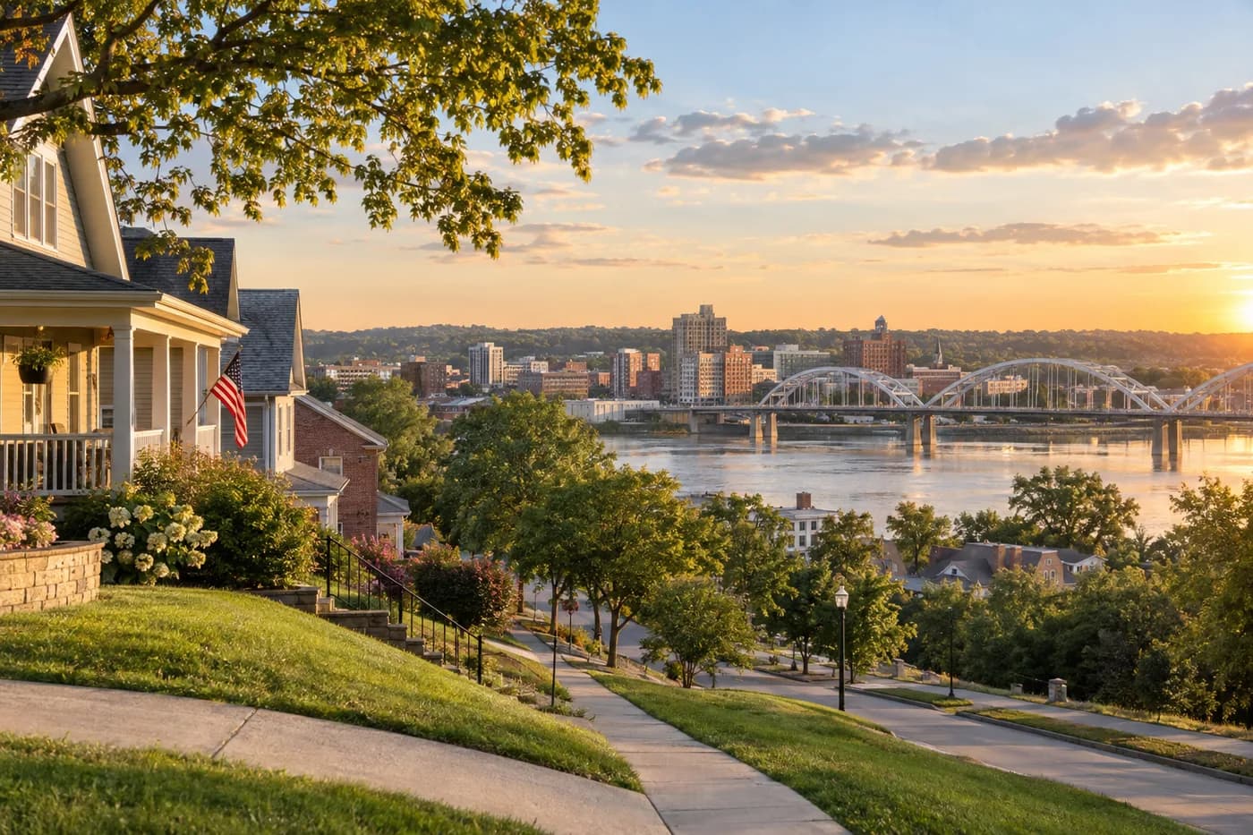 Davenport, Iowa cityscape