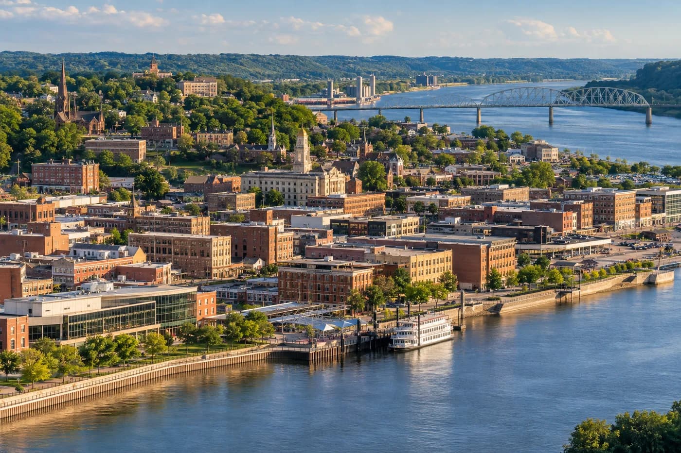 Dubuque, Iowa cityscape