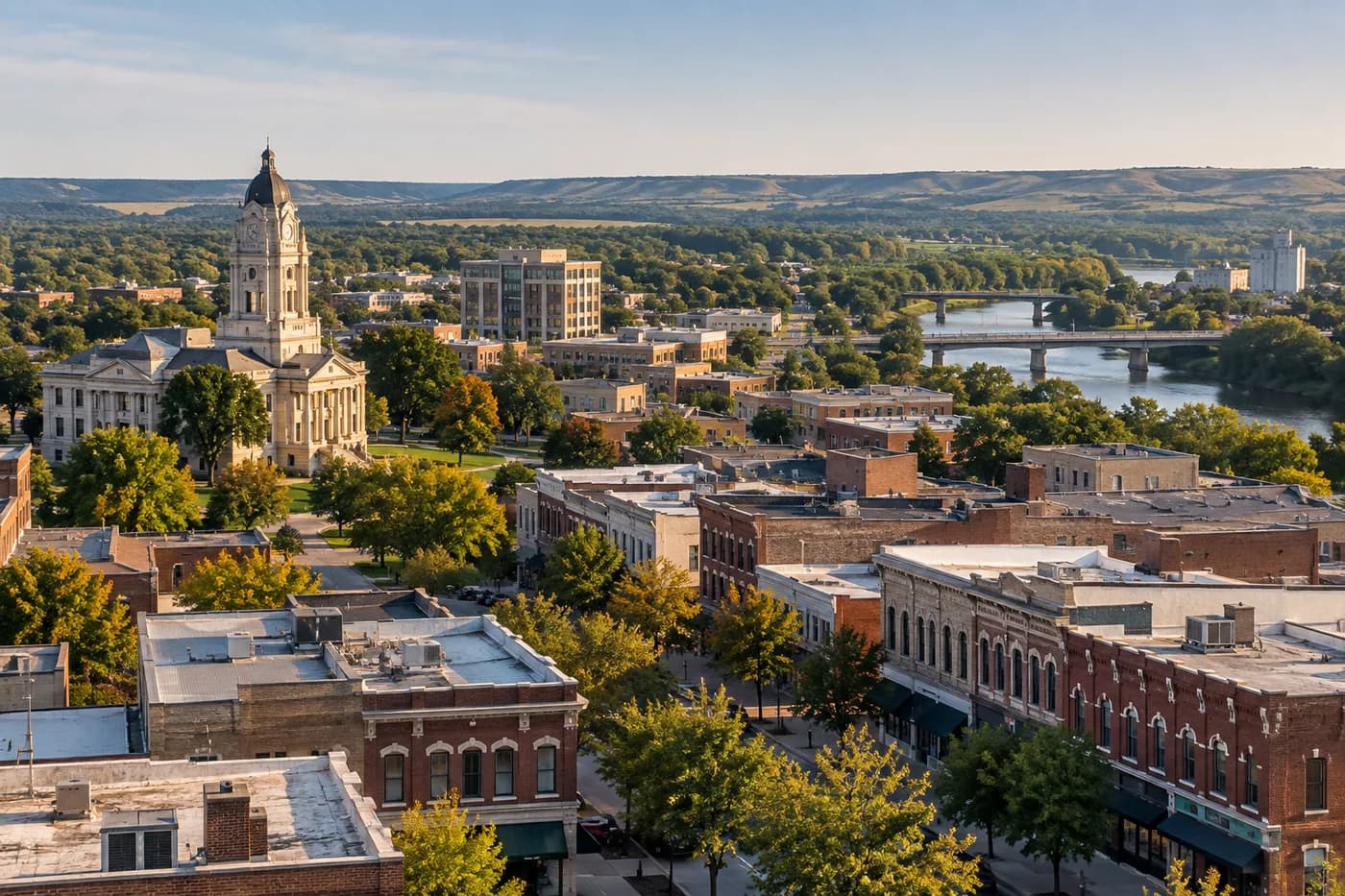 Manhattan, Kansas cityscape