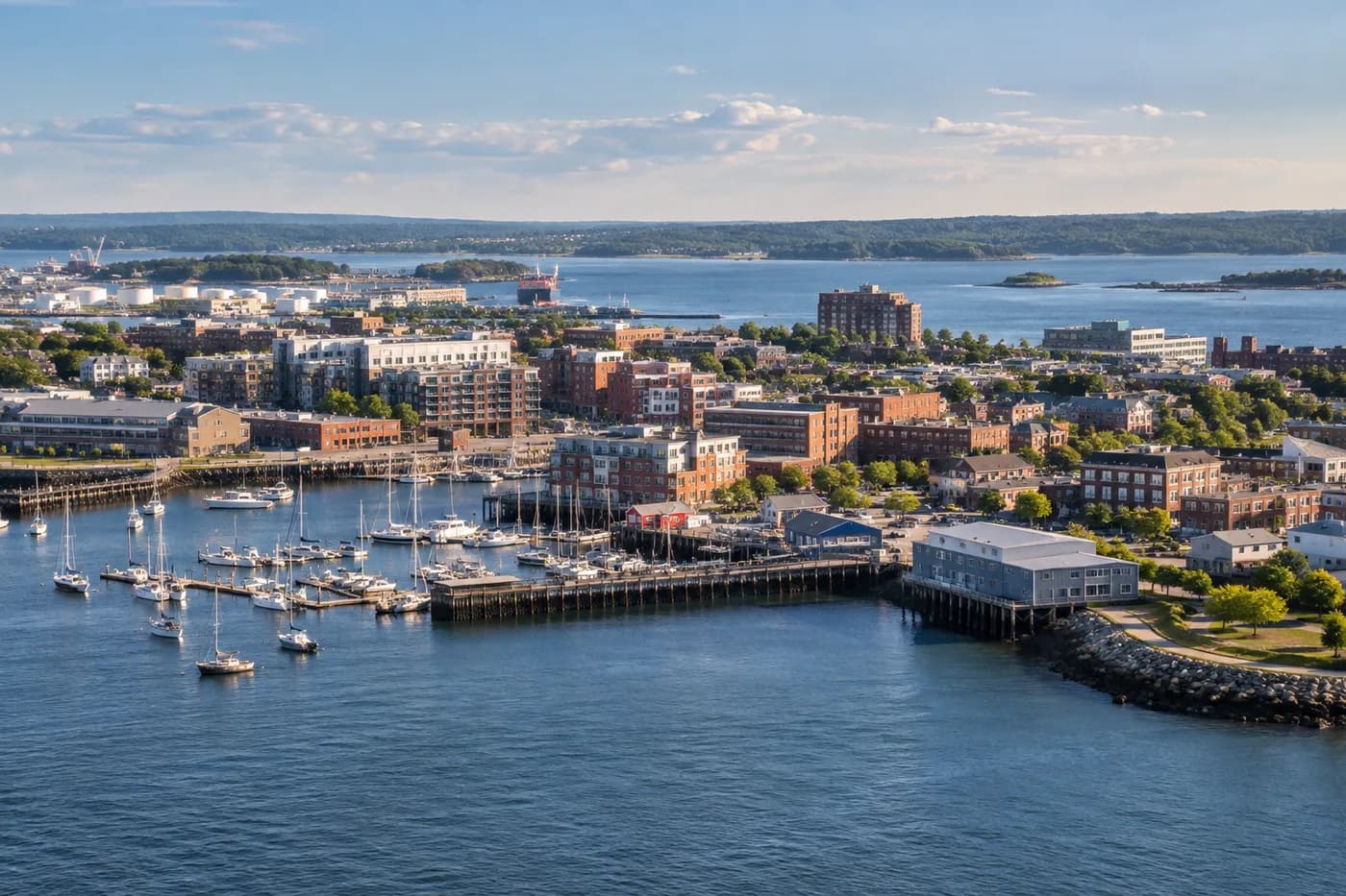 South Portland, Maine cityscape