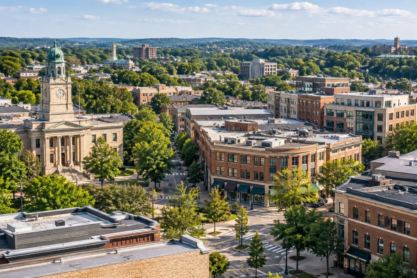 Brookline, Massachusetts cityscape