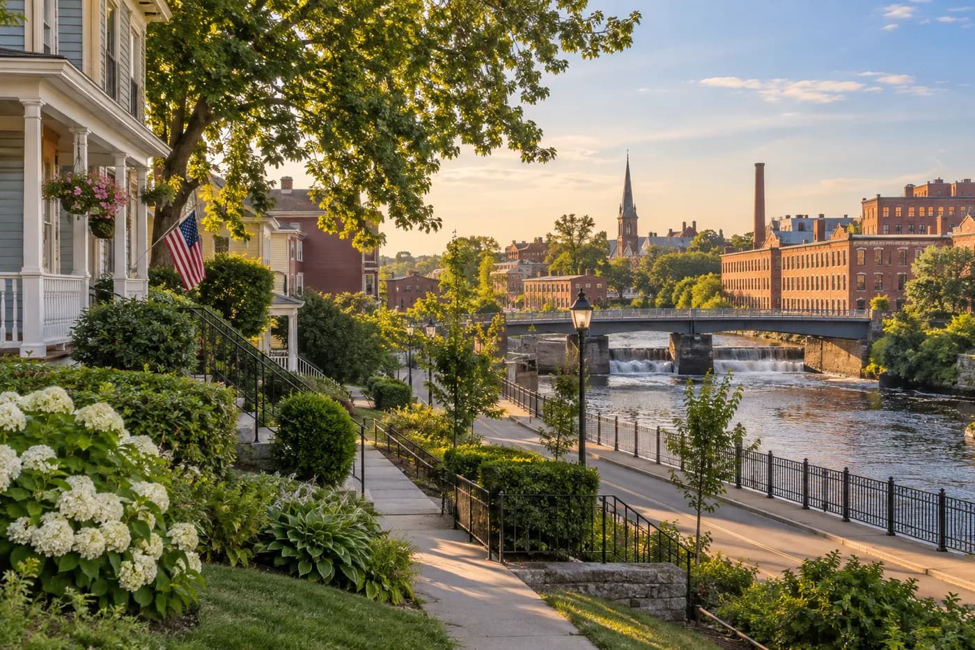 Lowell, Massachusetts cityscape