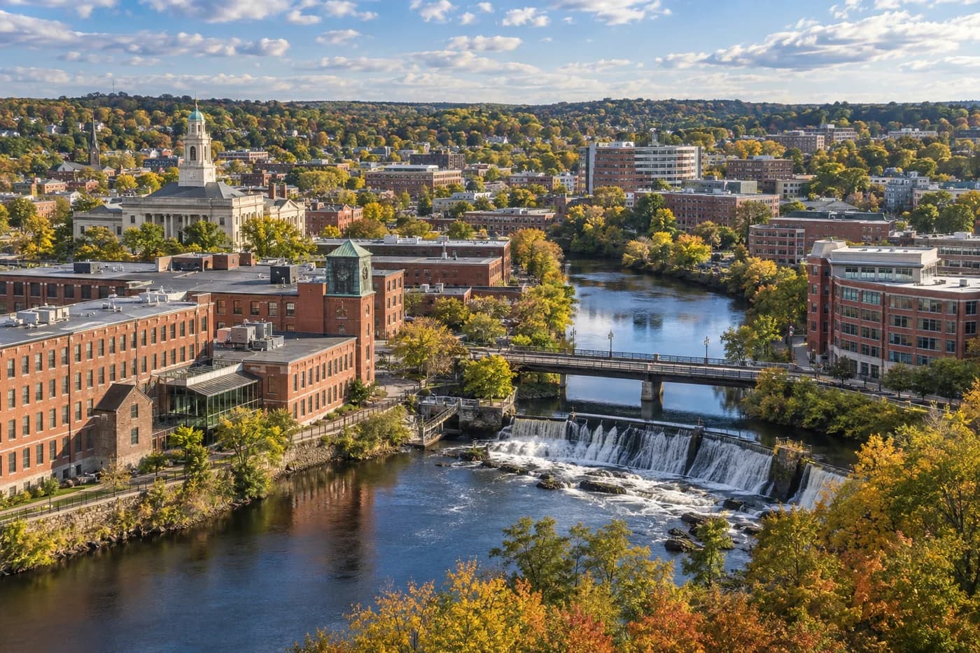Waltham, Massachusetts cityscape