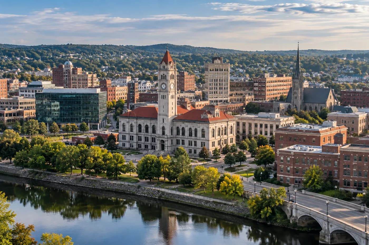 Worcester, Massachusetts cityscape