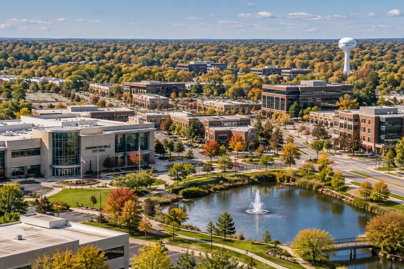 Farmington Hills, Michigan cityscape