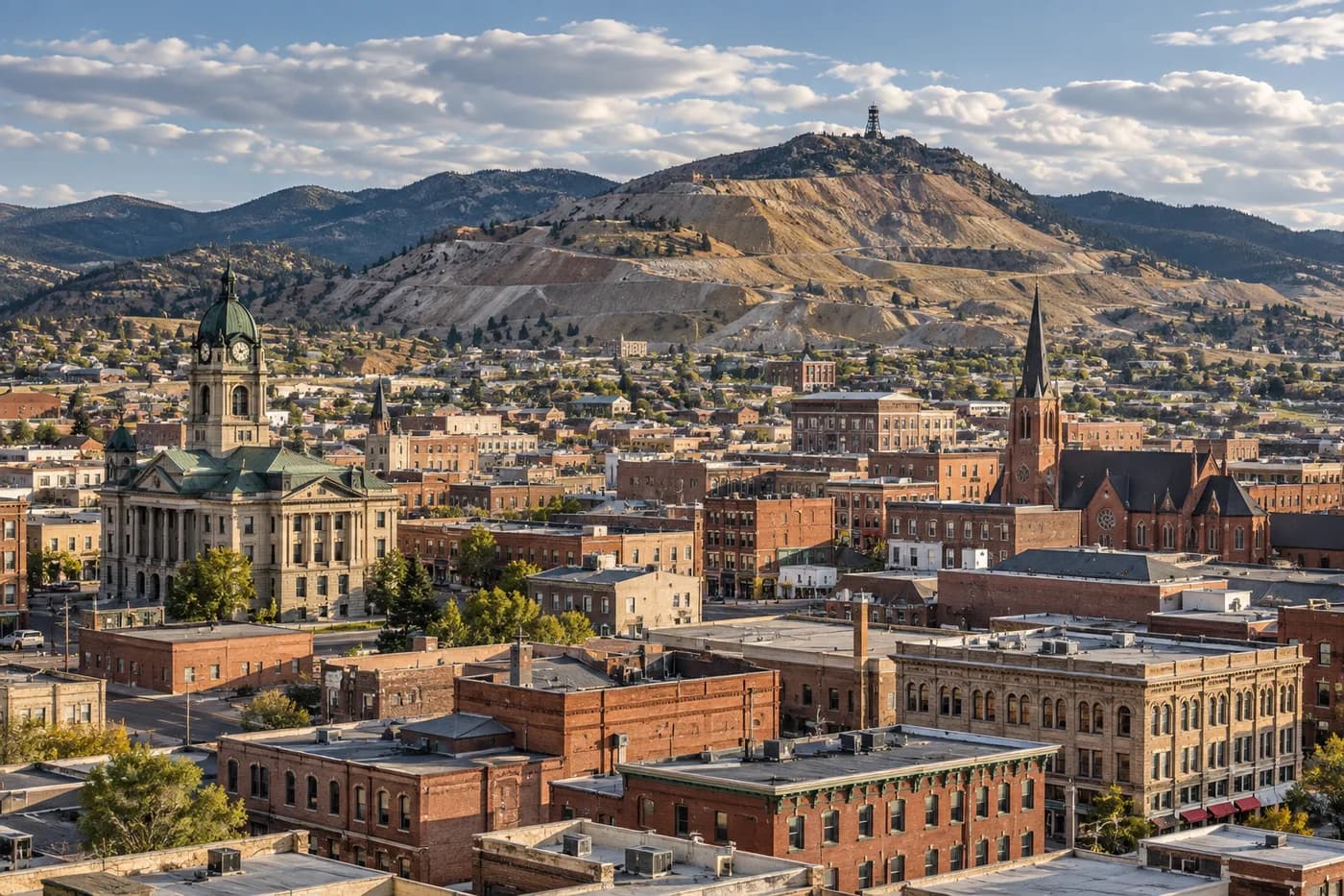 Butte, Montana cityscape