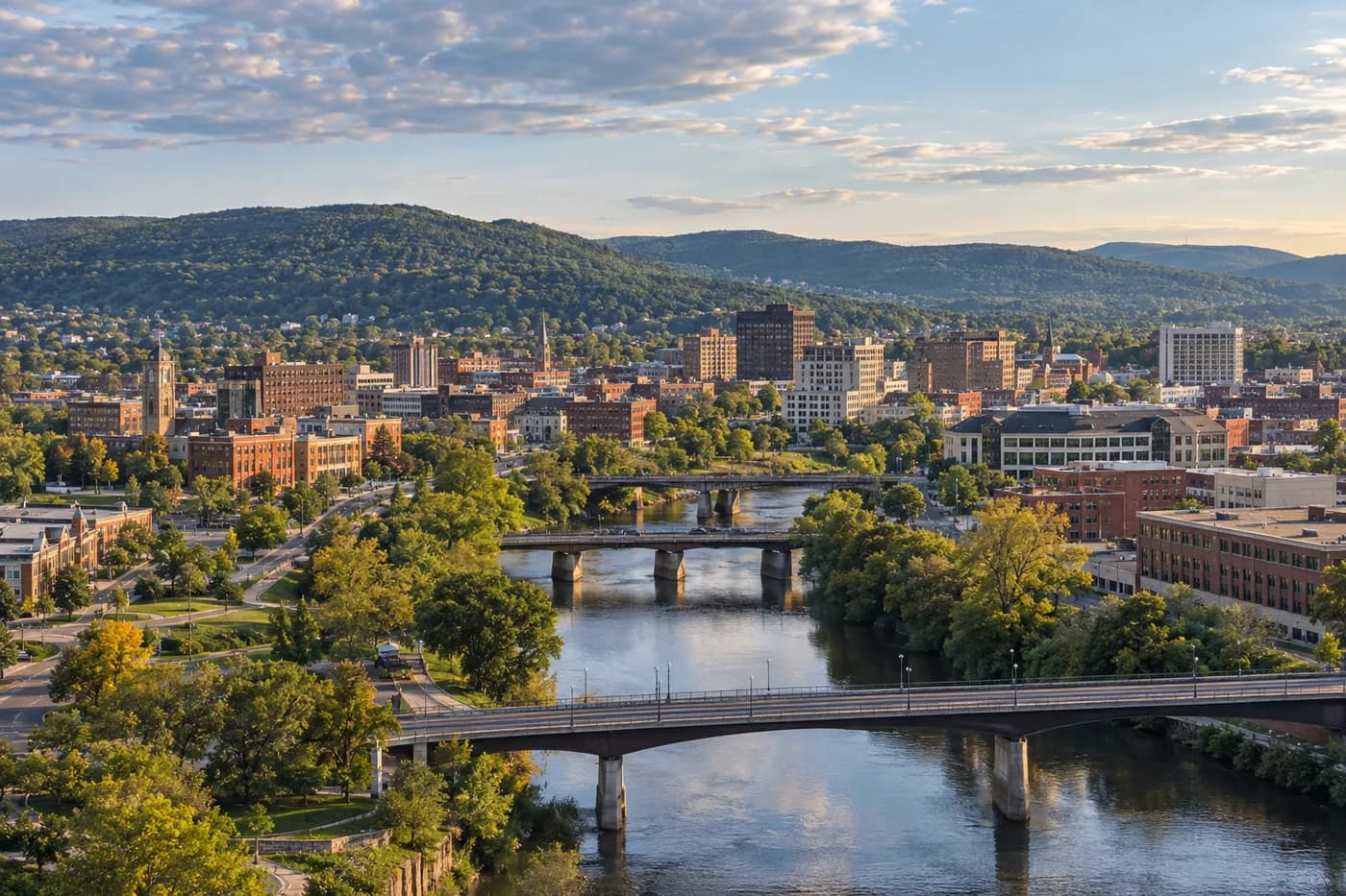 Binghamton, New York cityscape