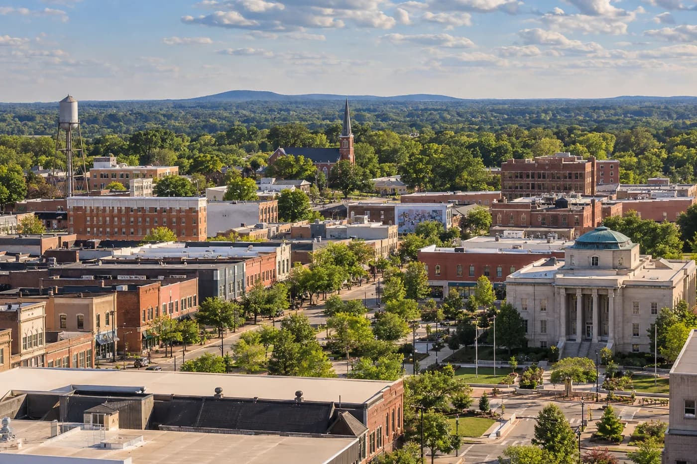 Burlington, North Carolina cityscape