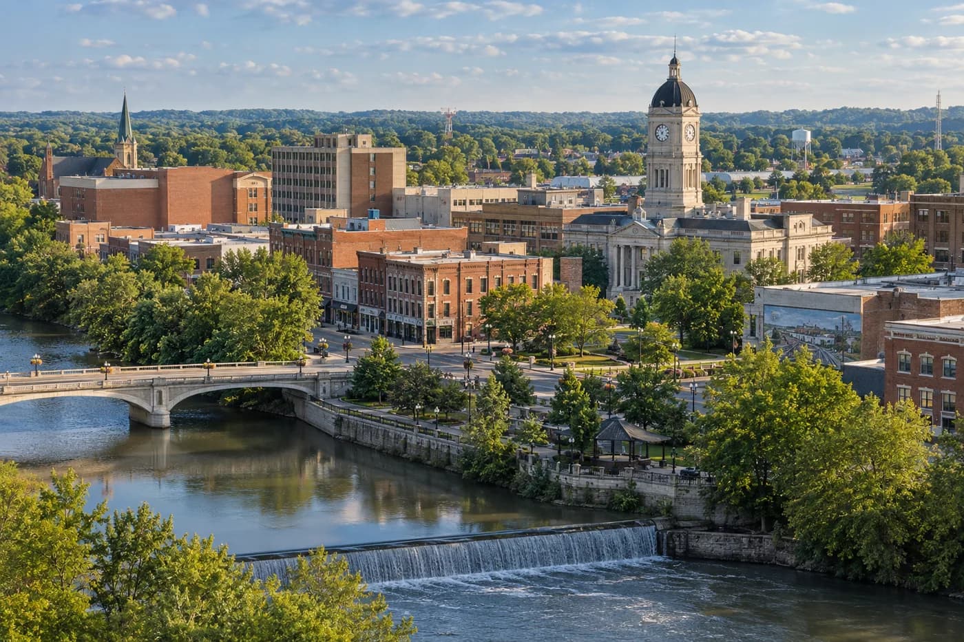 Elyria, Ohio cityscape