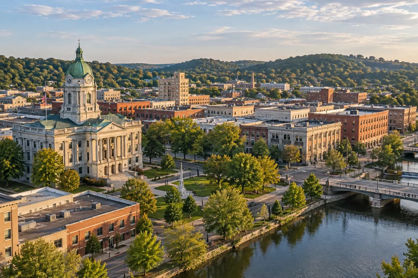 Mansfield, Ohio cityscape