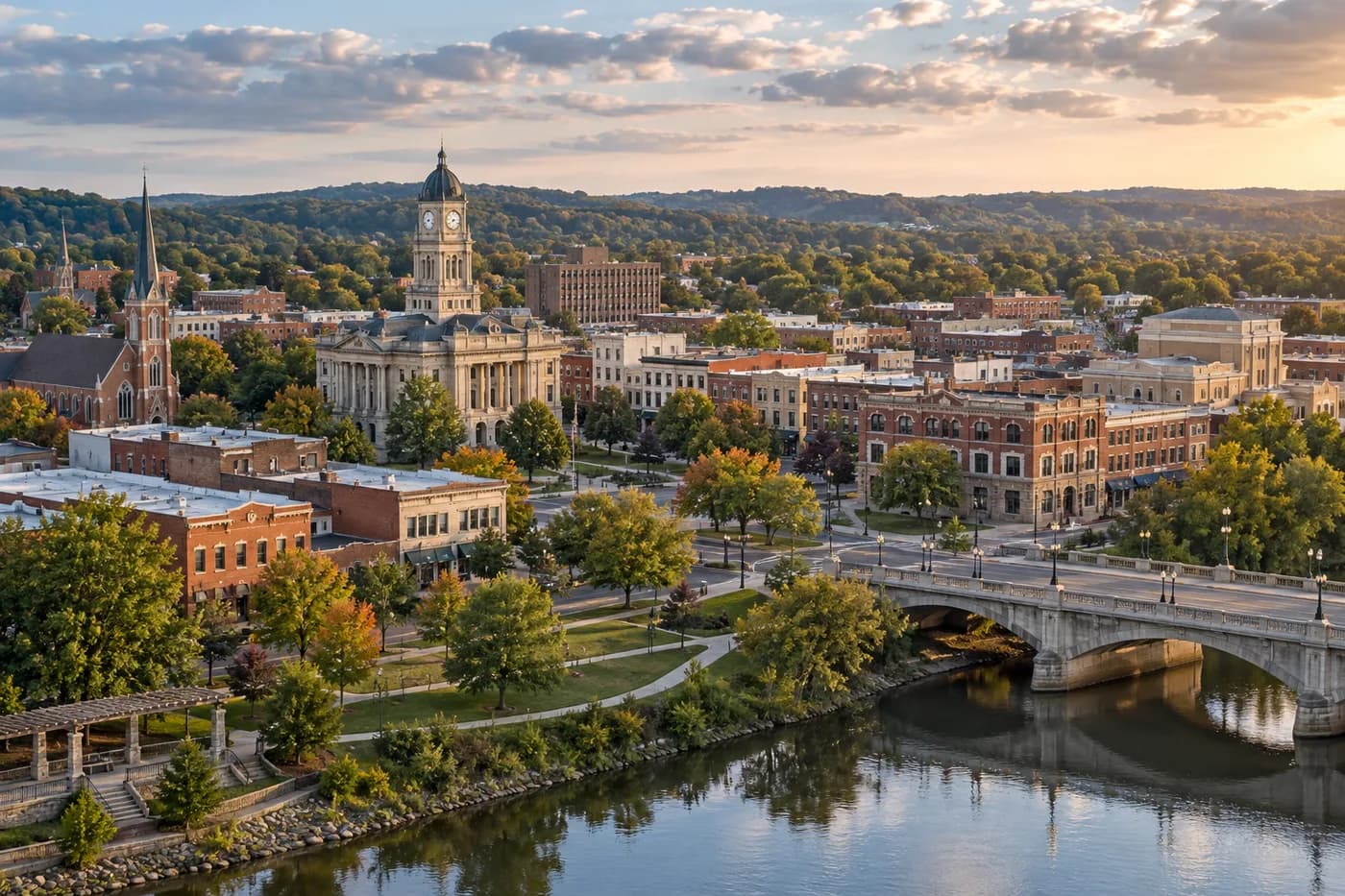 Newark, Ohio cityscape
