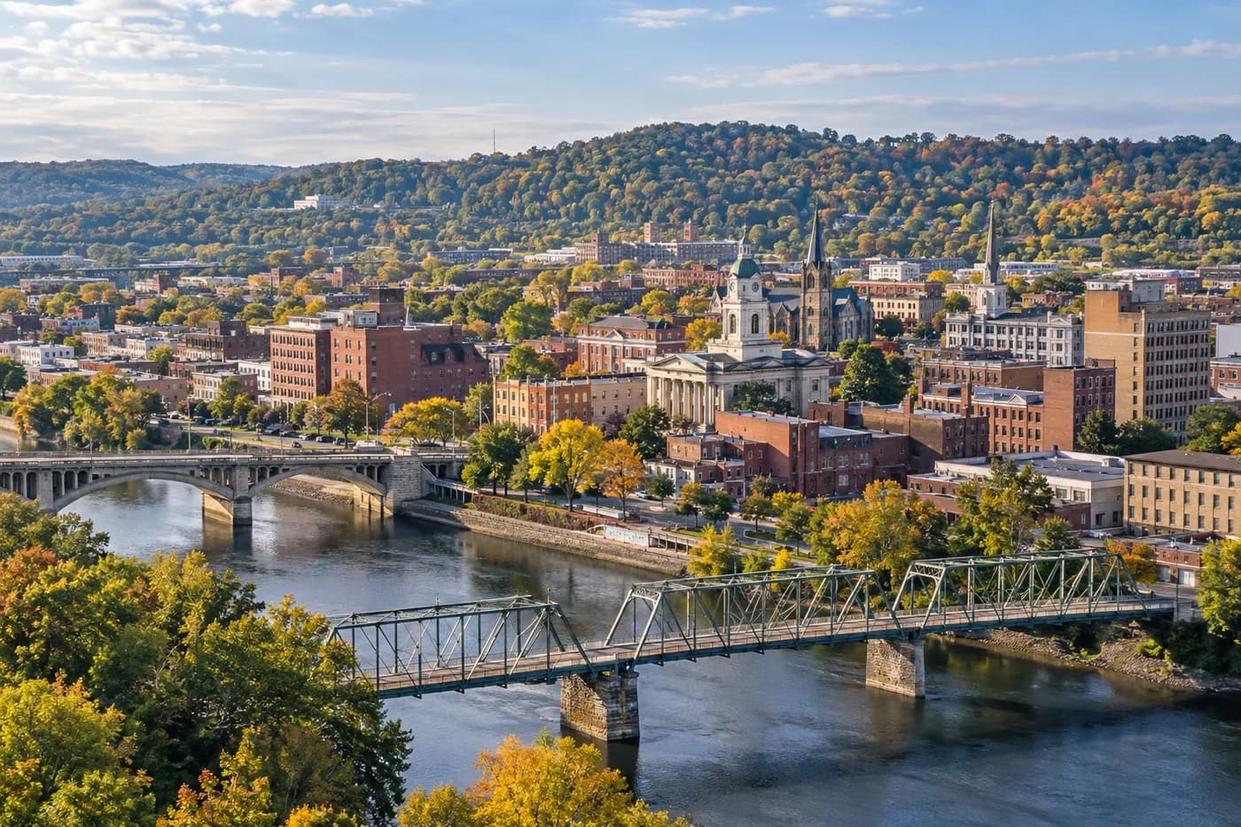 Easton, Pennsylvania cityscape