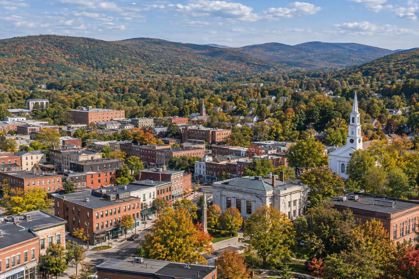 Bennington, Vermont cityscape
