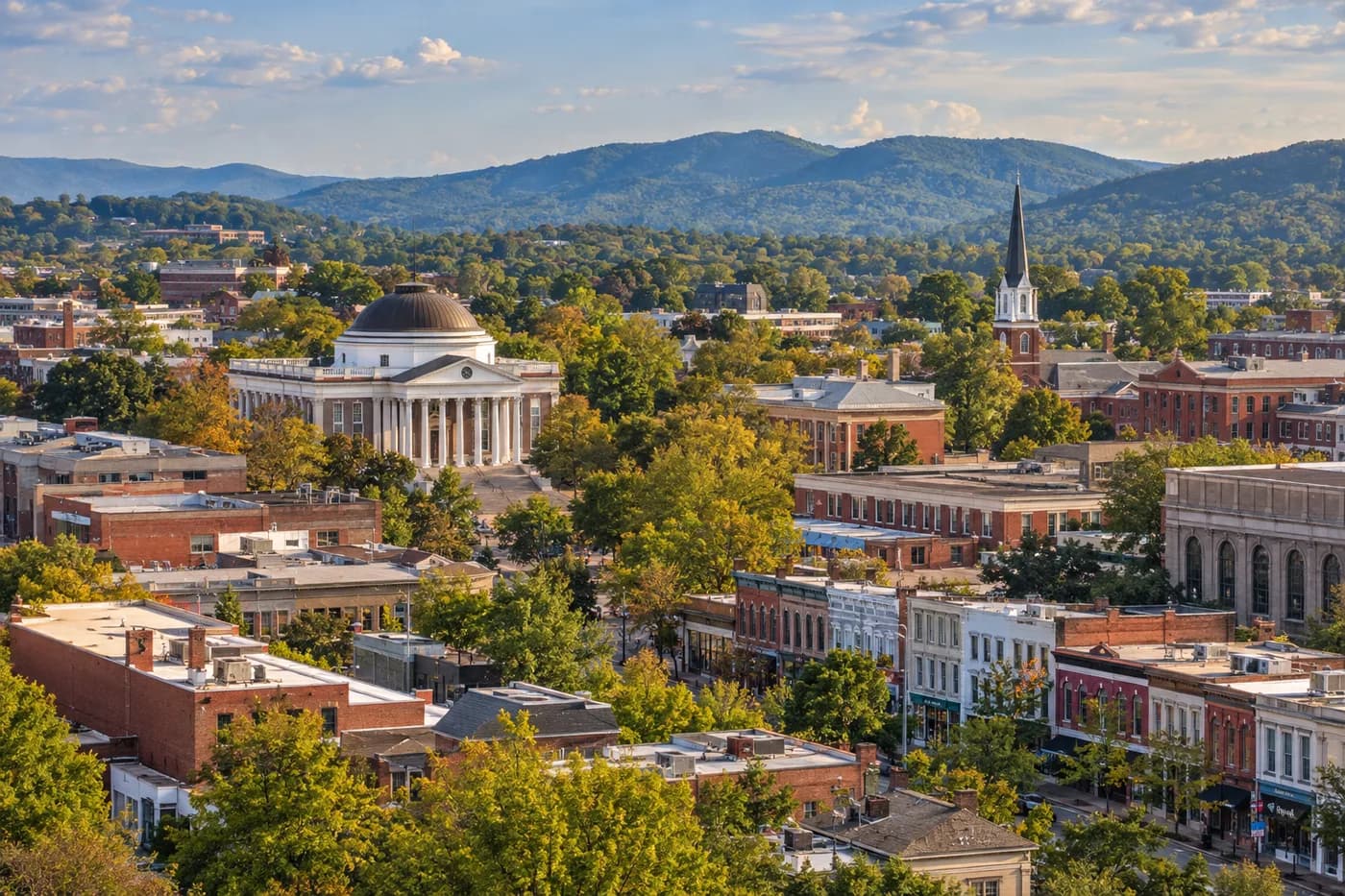 Charlottesville, Virginia cityscape