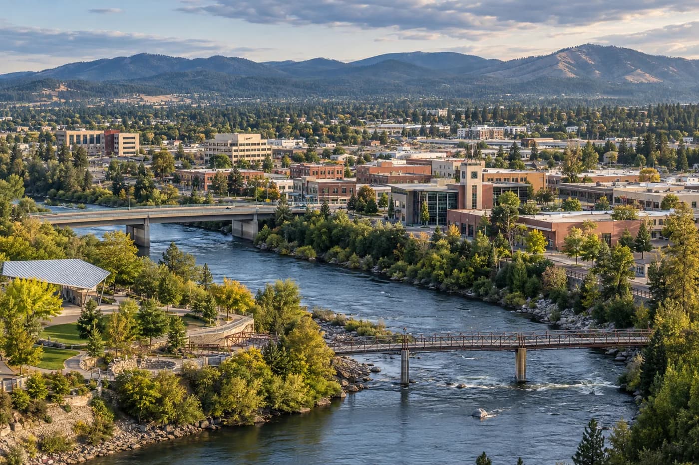 Spokane Valley, Washington cityscape