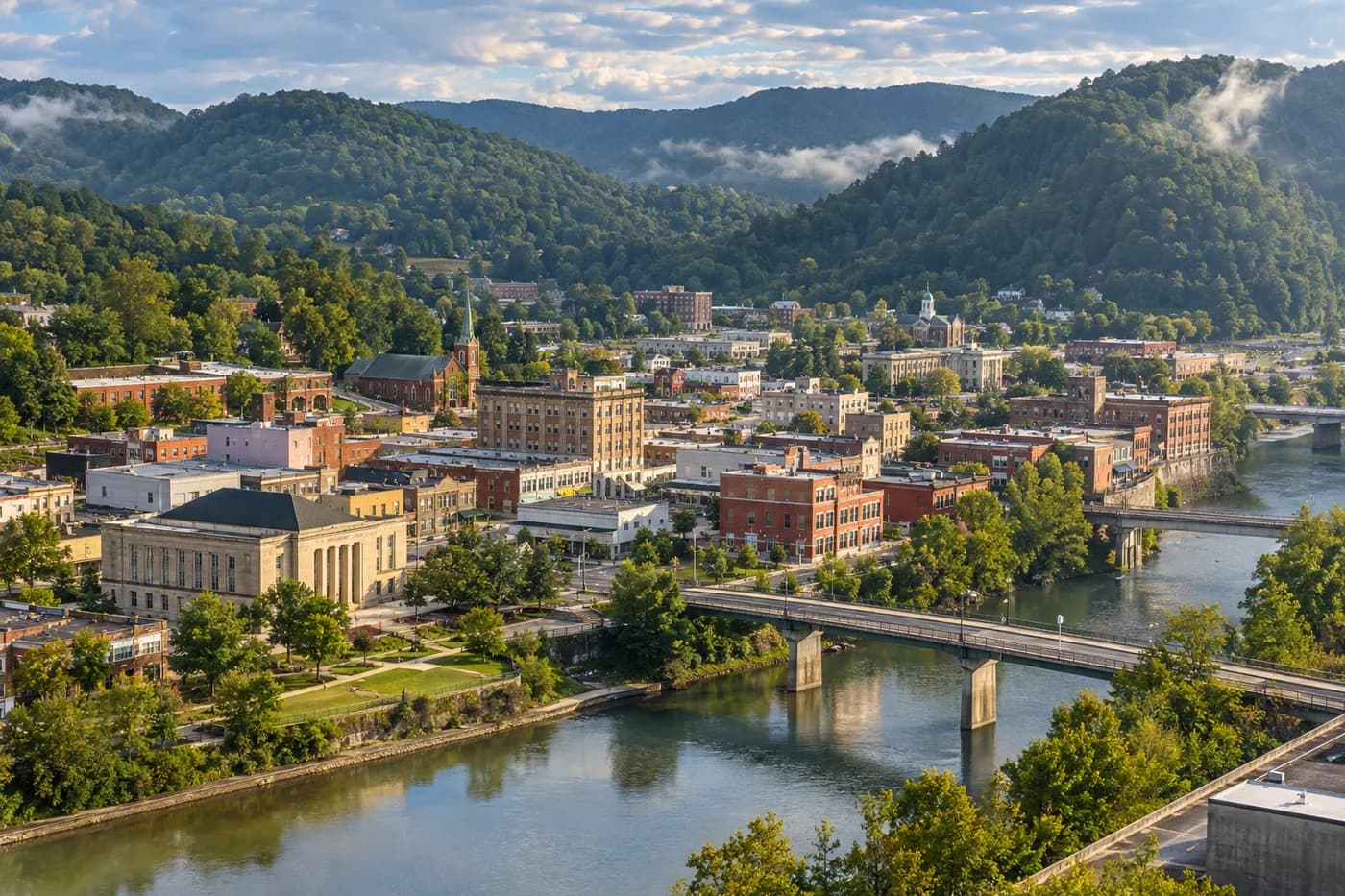 Bluefield, West Virginia cityscape