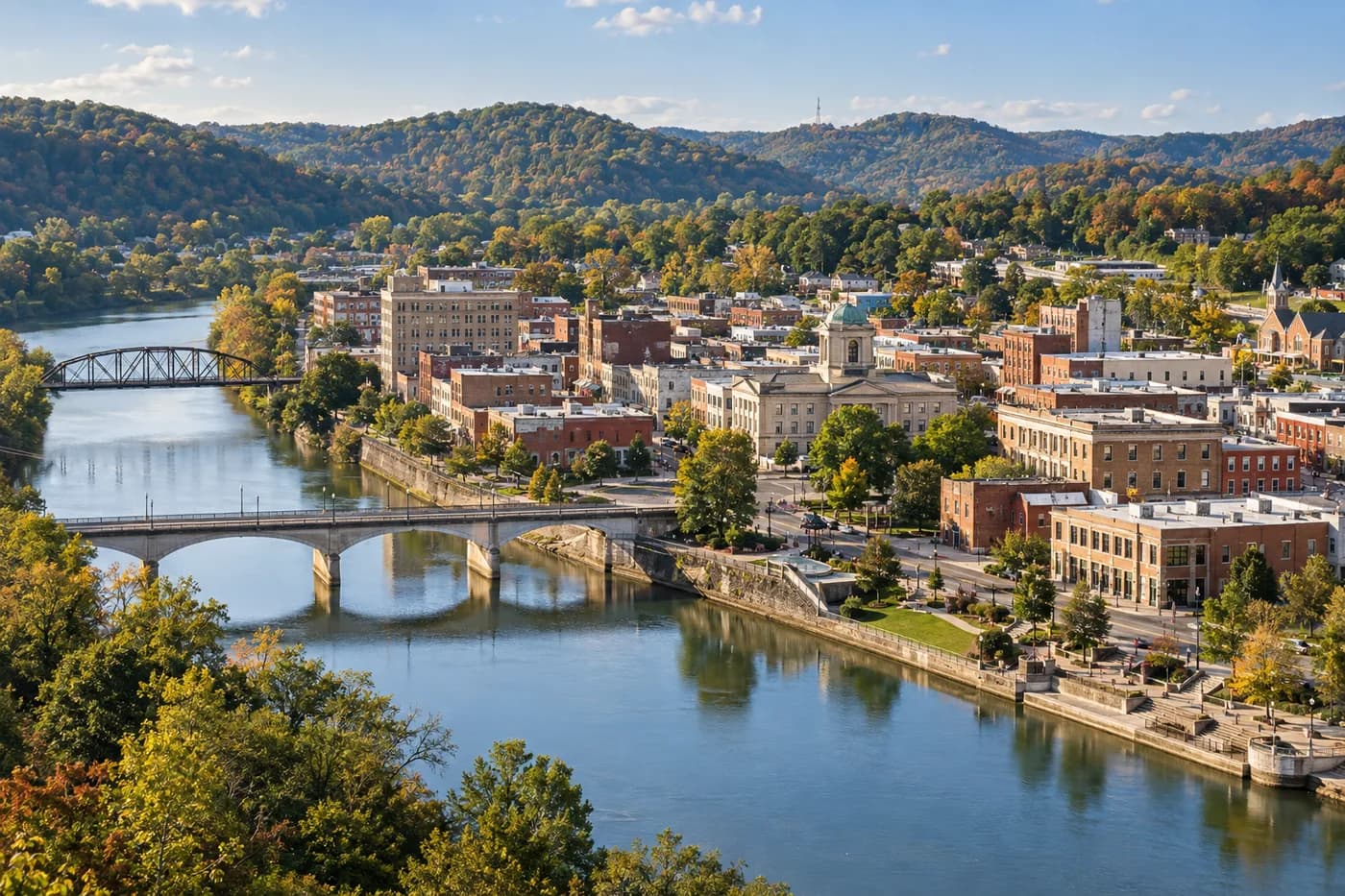 Fairmont, West Virginia cityscape