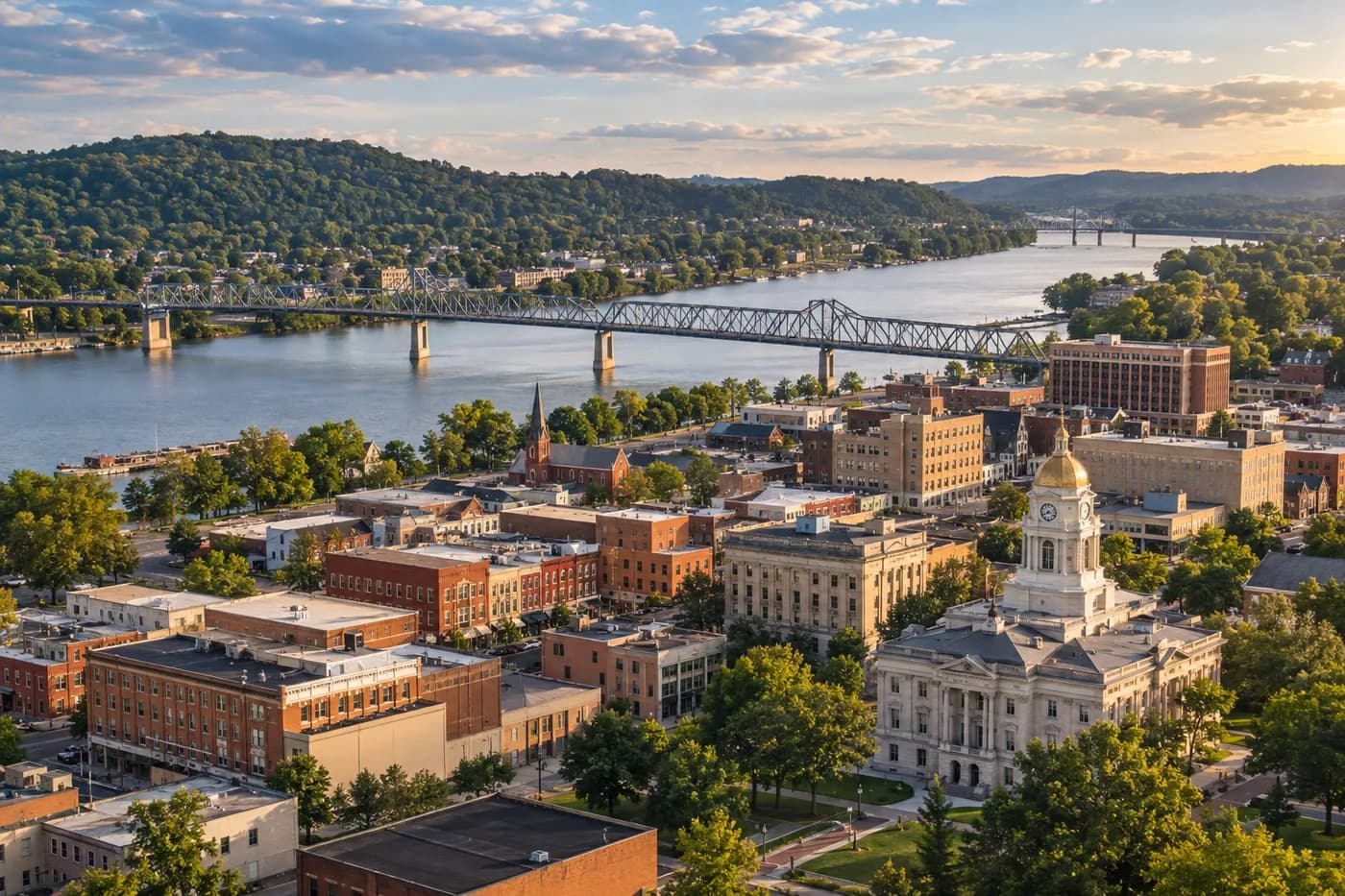 Parkersburg, West Virginia cityscape