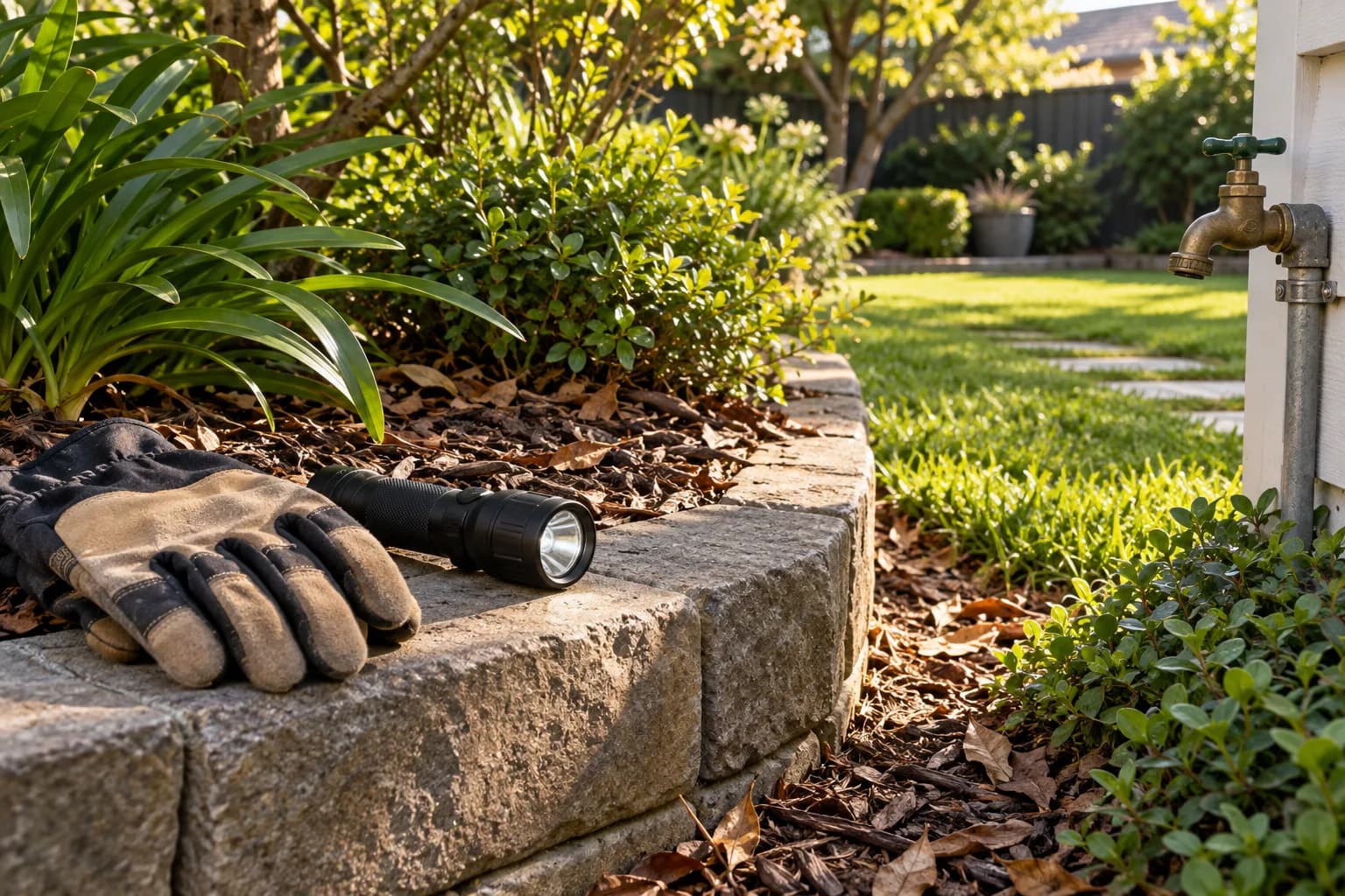 Garden beside a home